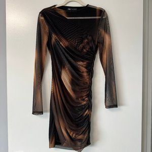 Print dress with Tulle